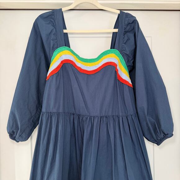 Corey Lynn Calter Ophelia Mini Dress | Organic Cotton Size XL Coastal Boho - Picture 7 of 15